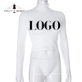 Casual Customized Logo Sexy Fashion Slim Tops Blouses